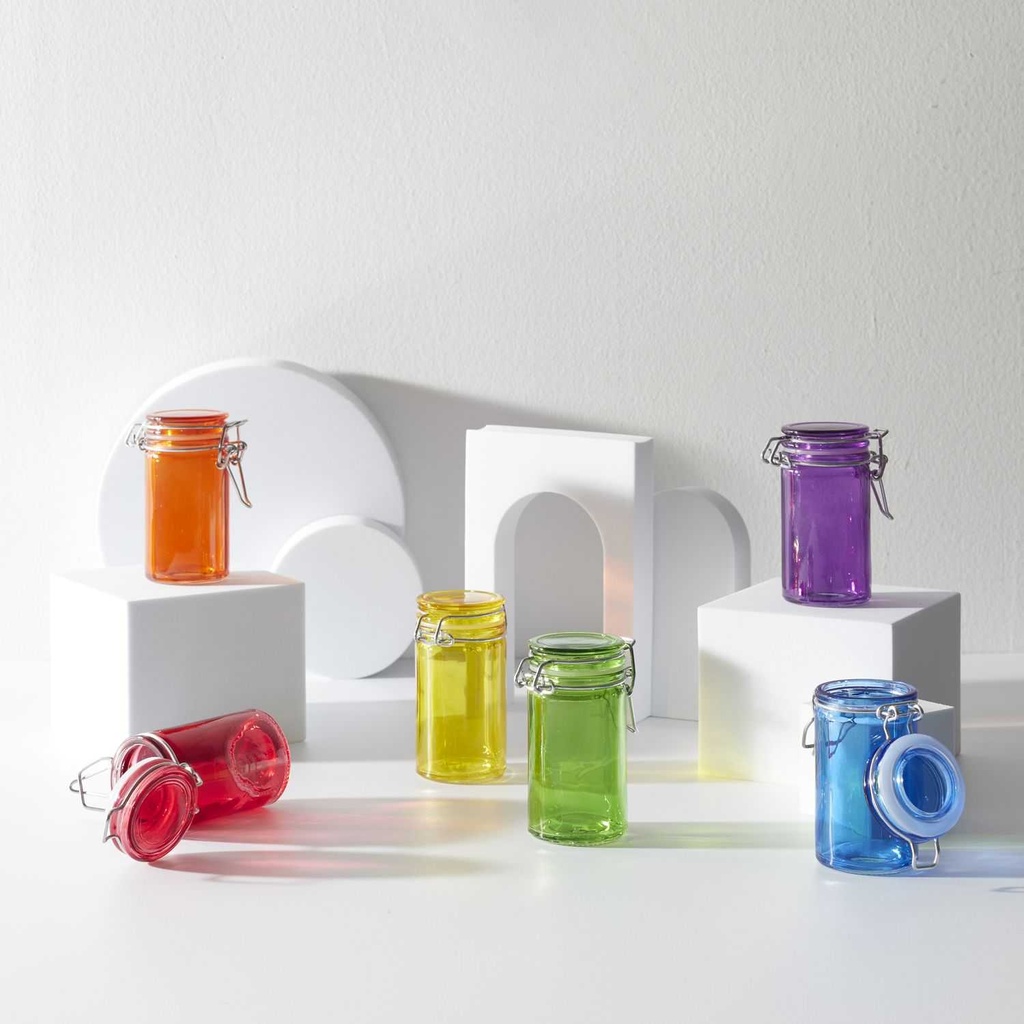 VERRINE COLOREE AVEC COUVERCLE 7CL M24