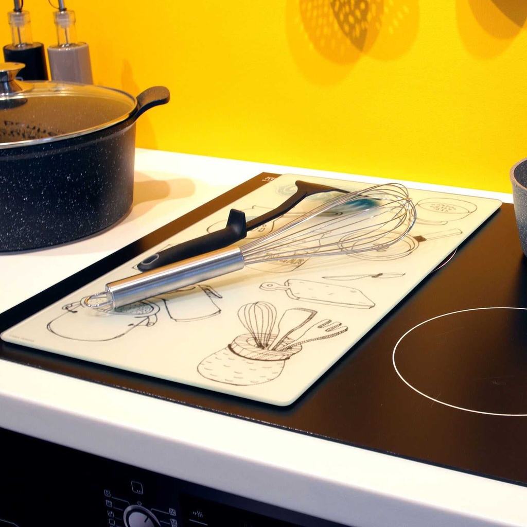 CACHE PLAQUE EN VERRE 52X30CM M8