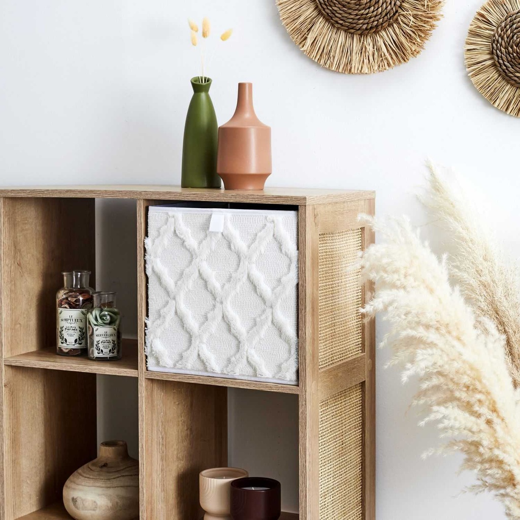 CUBE DE RANGEMENT PLIABLE 30X30CM TUFTE M12