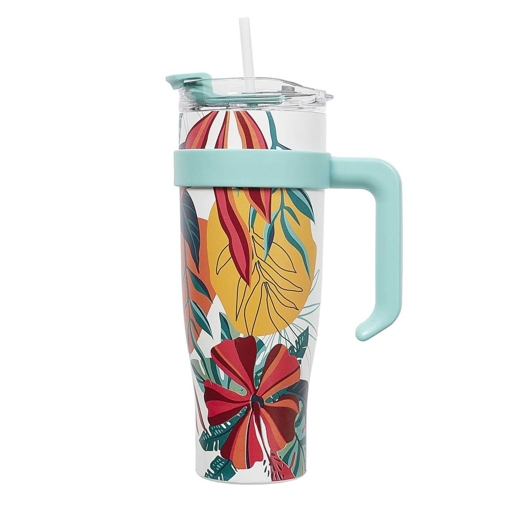 MUG DE TRANSPORT MIAMI FLEURS TROPICALES 1.2L M6
