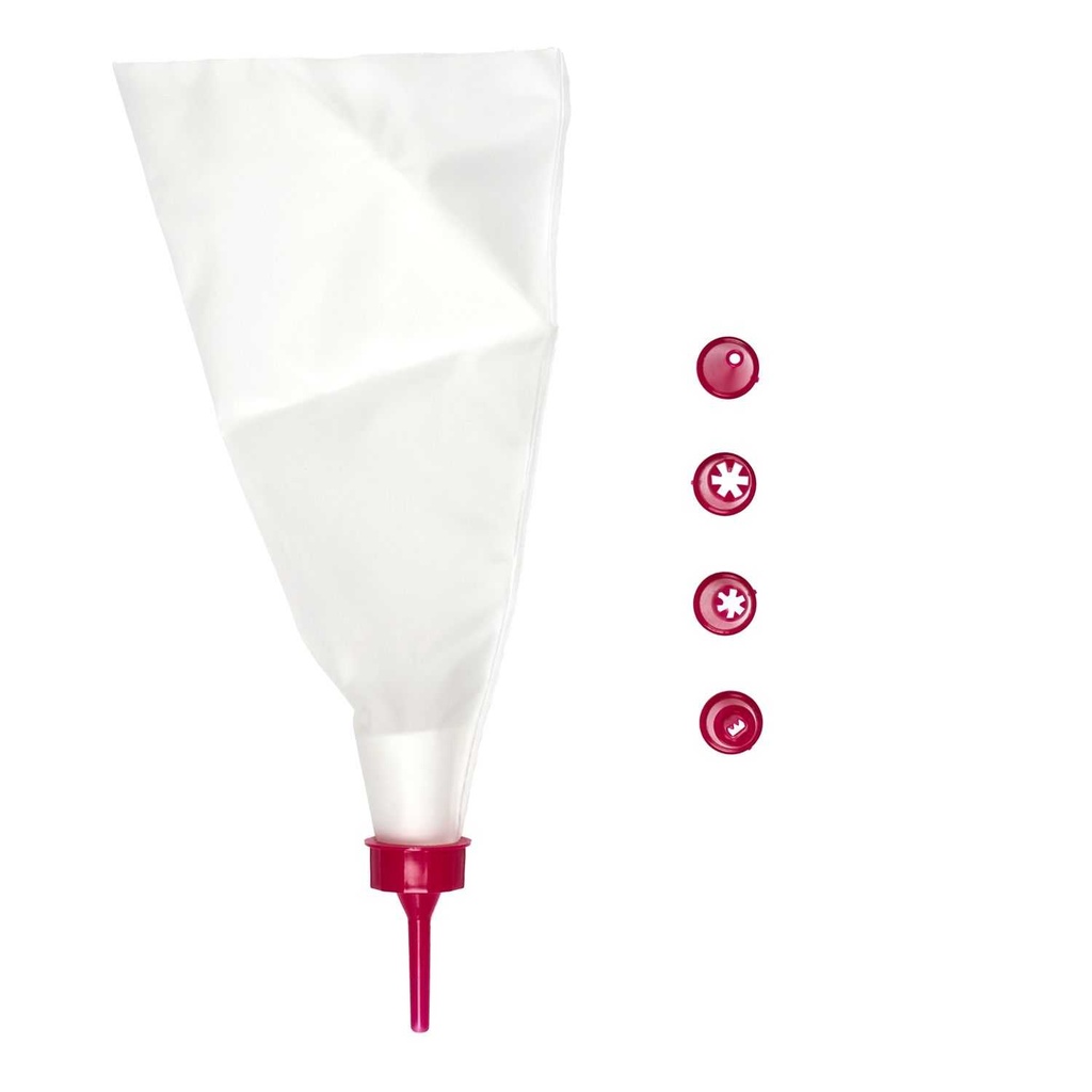 POCHE A DOUILLE 4 EMBOUTS PLASTIQUE M18