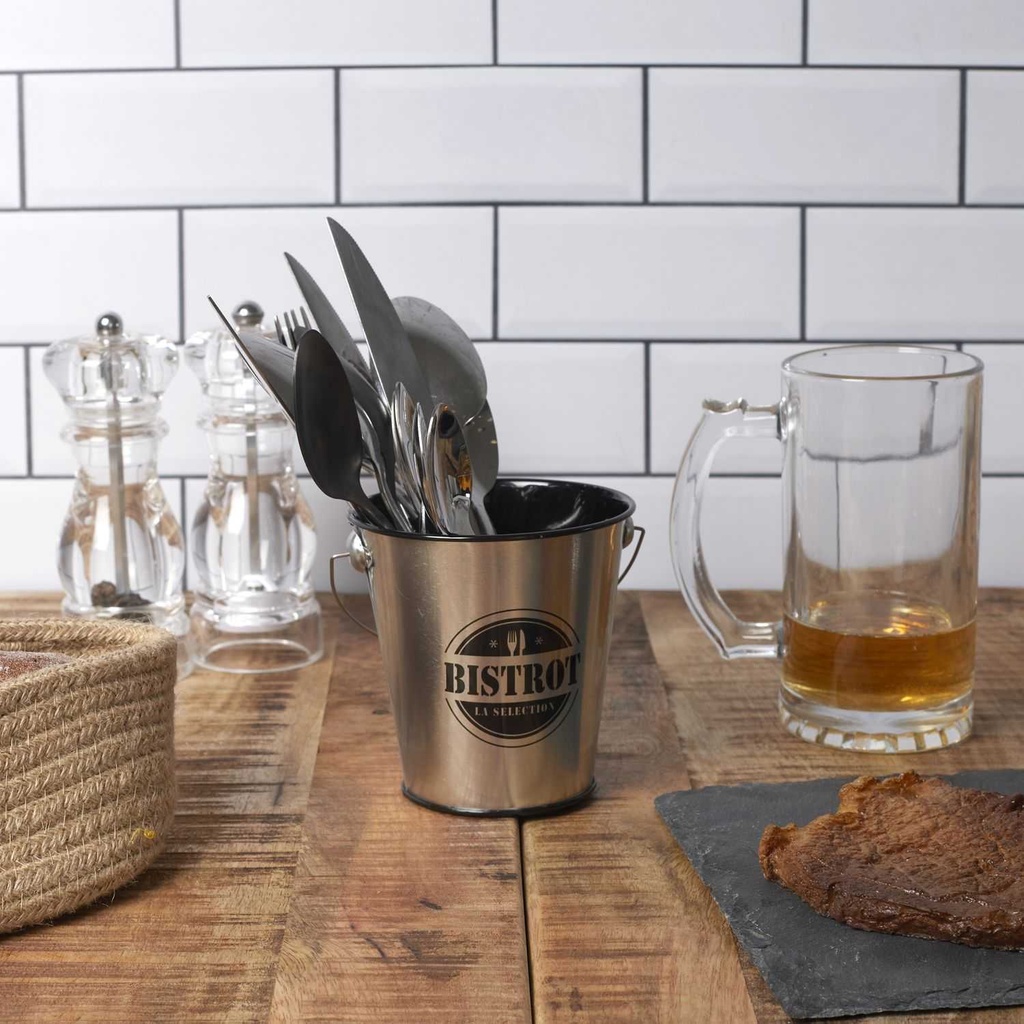 SEAU DE TABLE EN METAL 10.5X7.6X10.2CM M18