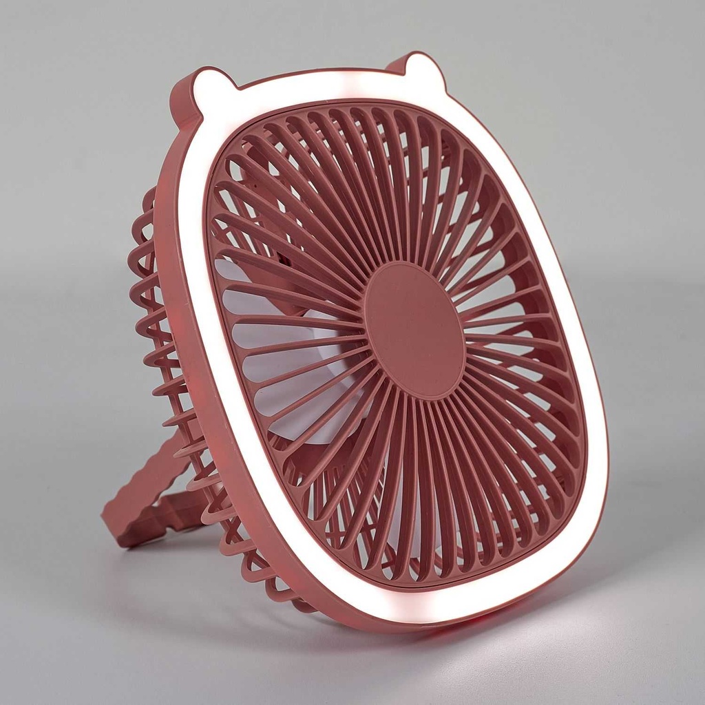 VENTILATEUR LED RECHARGEABLE USB 2 EN 1 KAWAII M8