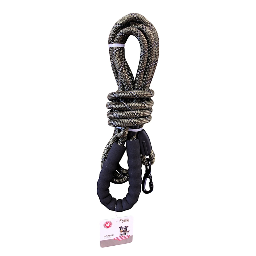 LONGE REFLECHISSANTE KAKI - 5 M