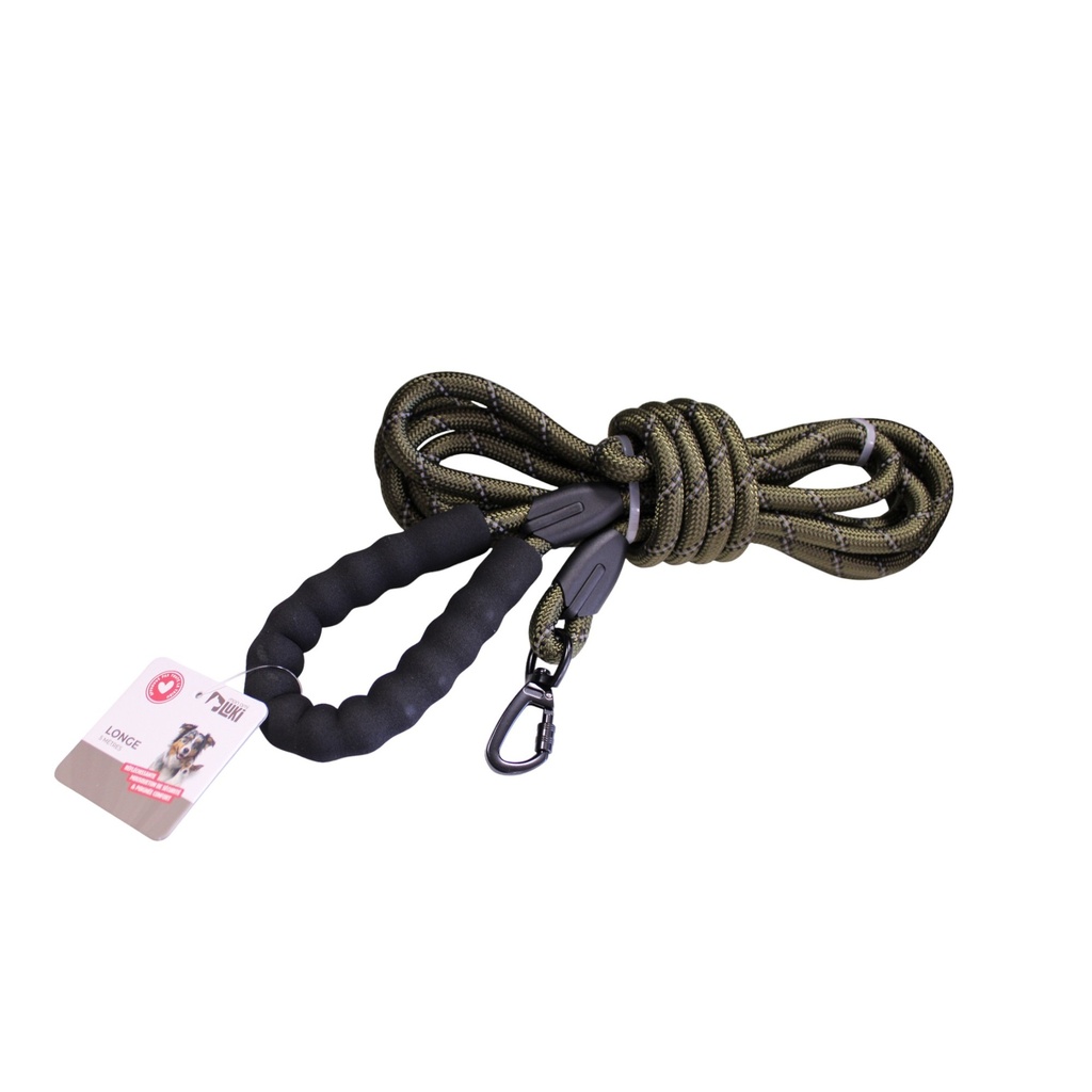 LONGE REFLECHISSANTE KAKI - 5 M