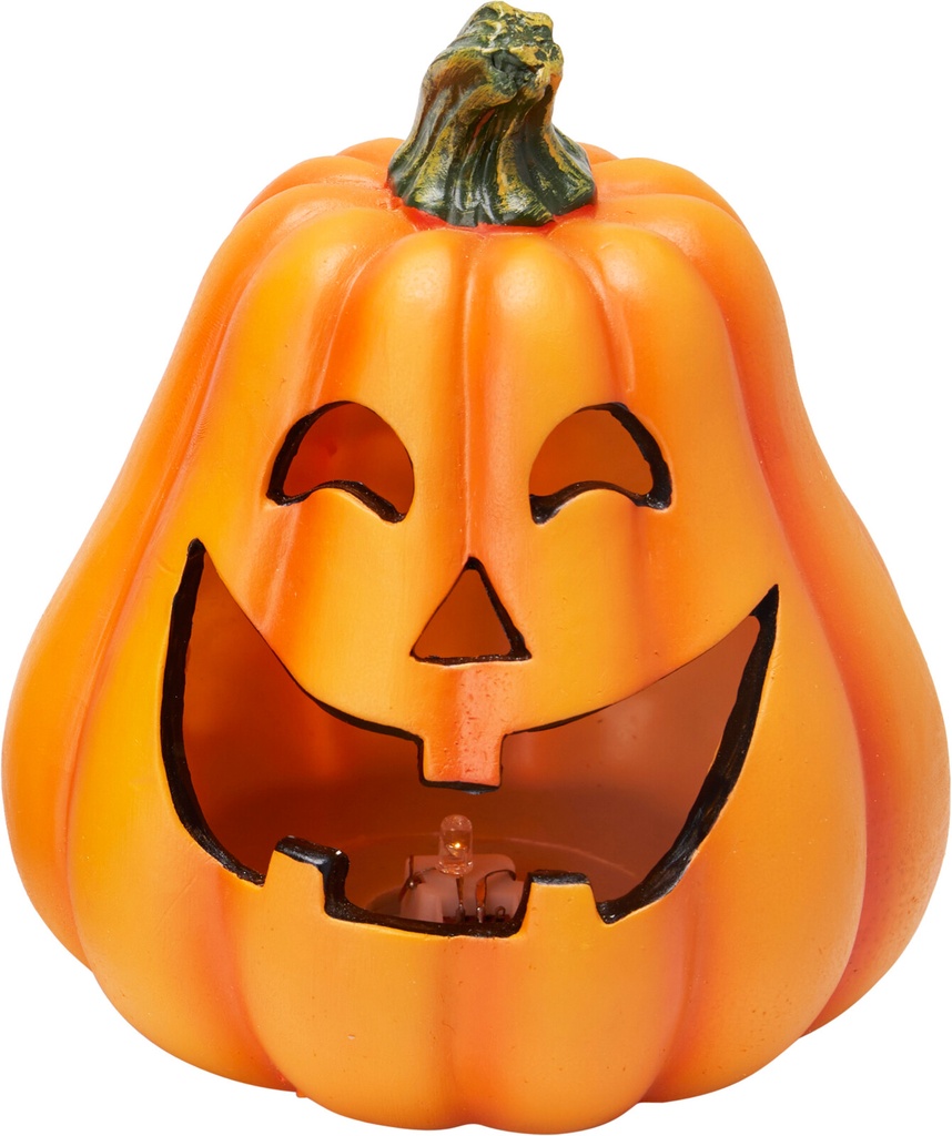 CITROUILLE AVEC LED - 14X15CM - 3 DESIGNS