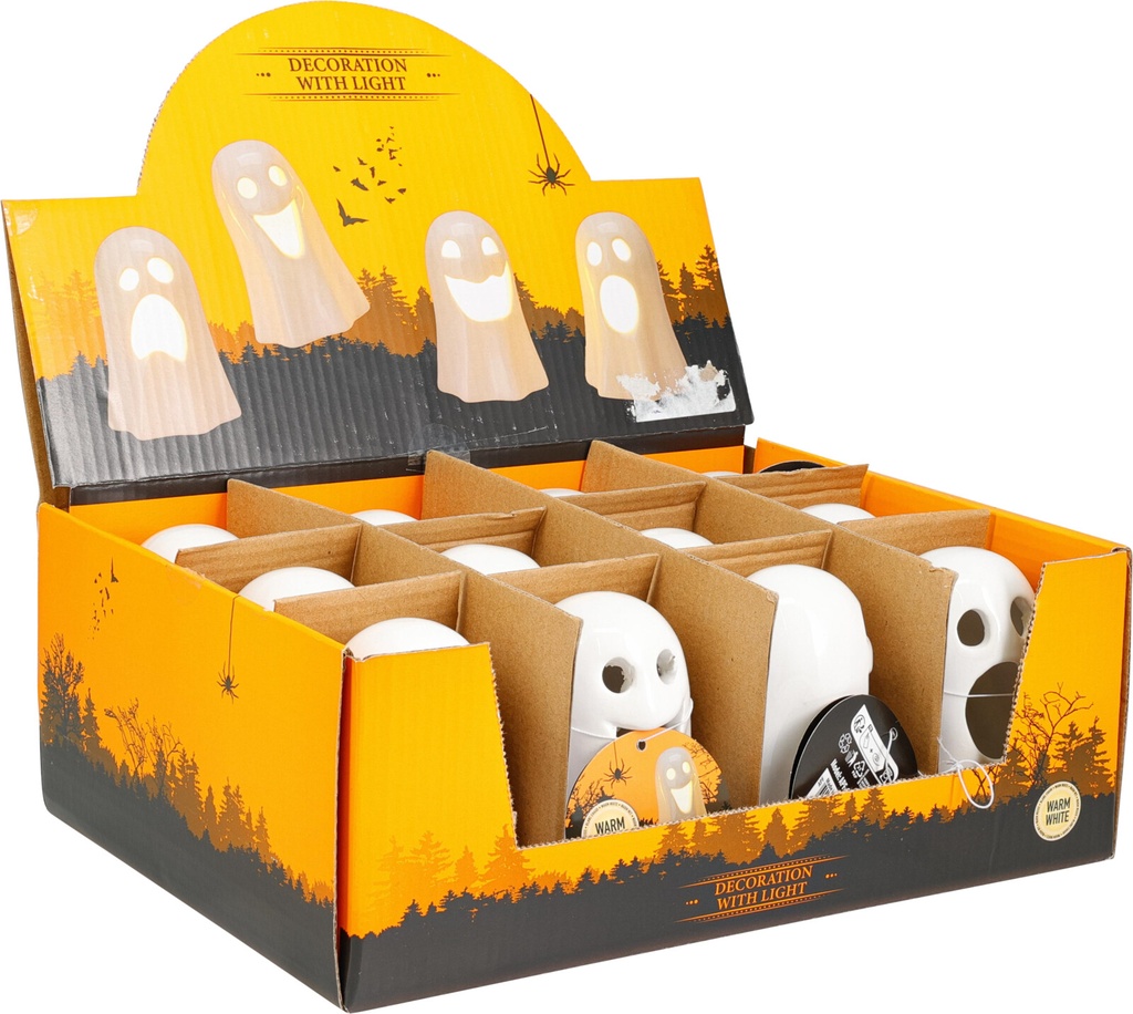 FANTÔME AVEC LED 10CM - 4 DESIGNS