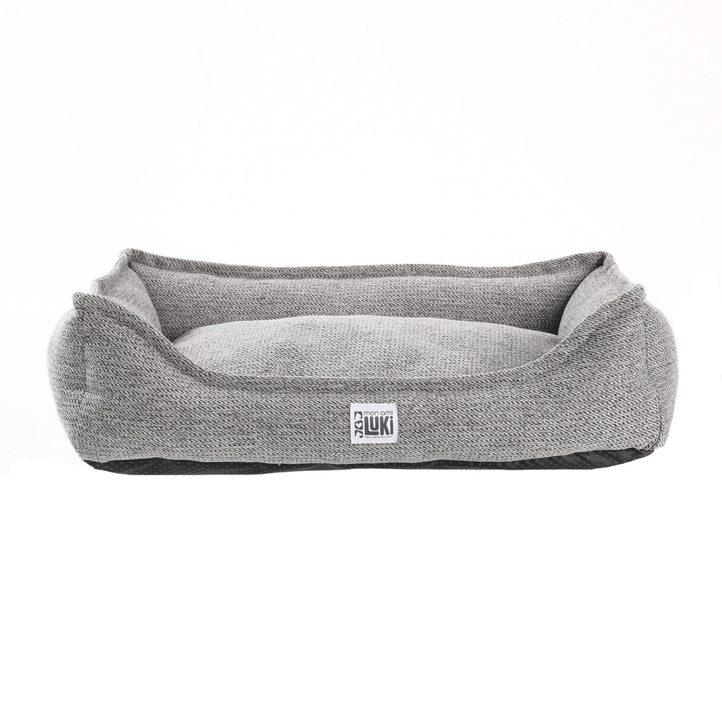 PANIER RECTANGLE  ANTIDERAPANT  GRIS  55X40X15CM