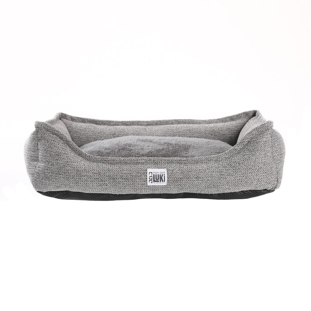PANIER RECTANGLE  ANTIDERAPANT  GRIS  55X40X15CM
