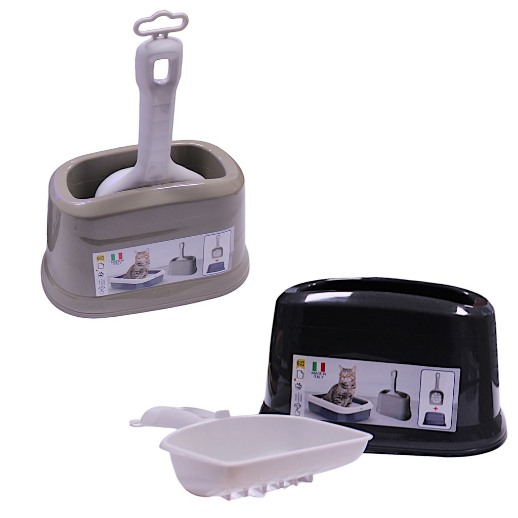PELLE A LITIERE + SUPPORT  ANTHRACITE/TAUPE/GRIS