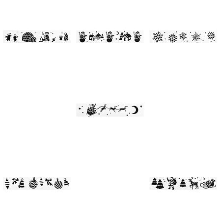 POCHOIR NOEL BANDEROLE 60X12CM