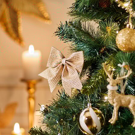 DK NOEUD JUTE OR X3 12X13CM