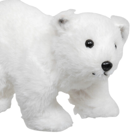 PLF OURS BLANC 4PATTES 21CM