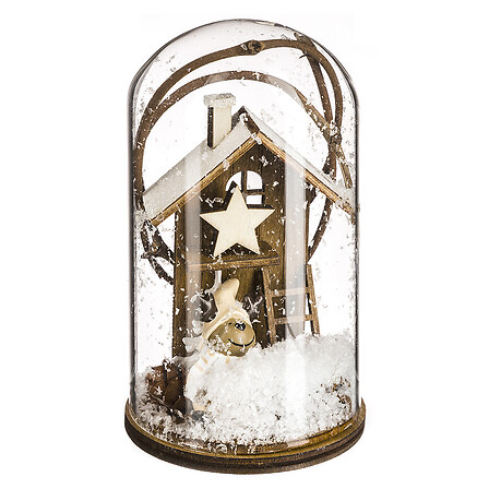 DECO BOIS SS CLOCHE PN 11CM