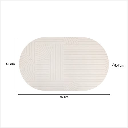TAPIS DIATOMITE ROND - 45X75CM - 4 MODÈLES DISPONIBLES