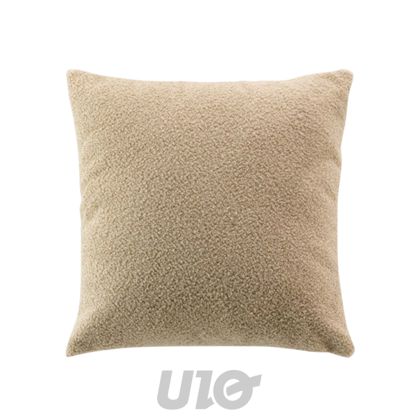 COUSSIN DEHOUSSABLE COMPRESSE 45 x 45 CM BOUCLETTE UNIE WOOLY BEIGE