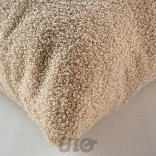 COUSSIN DEHOUSSABLE COMPRESSE 45 x 45 CM BOUCLETTE UNIE WOOLY BEIGE