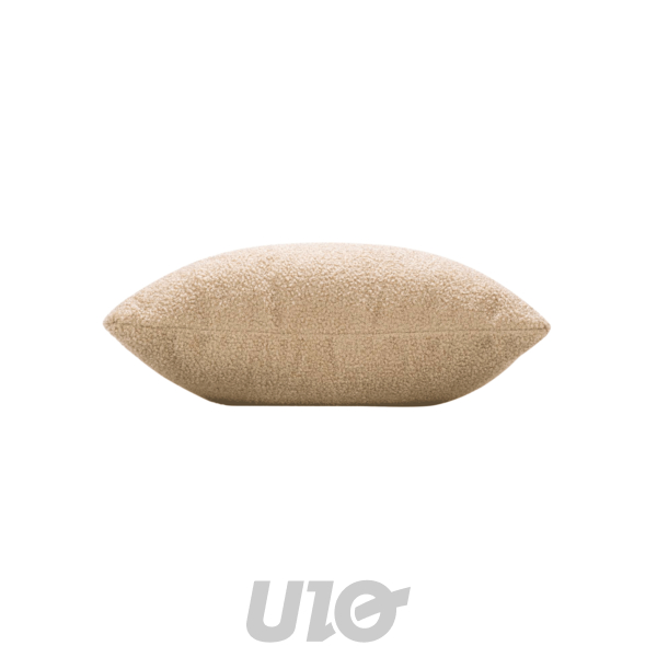 COUSSIN DEHOUSSABLE COMPRESSE 45 x 45 CM BOUCLETTE UNIE WOOLY BEIGE
