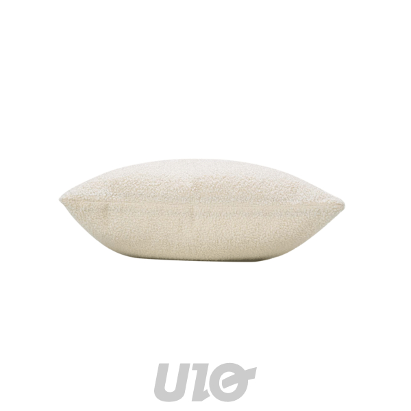 COUSSIN DEHOUSSABLE COMPRESSE 45 x 45 CM BOUCLETTE UNIE WOOLY NATUREL