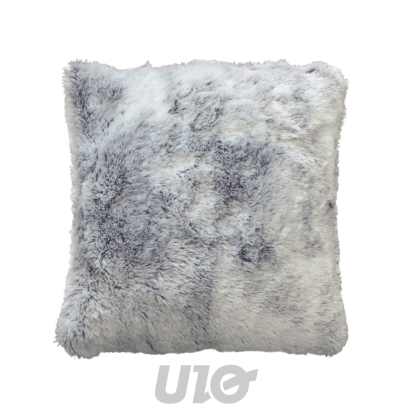 COUSSIN DEHOUSSABLE COMPRESSE 45 x 45 CM IMITATION FOURRURE ANTARTIC GRIS
