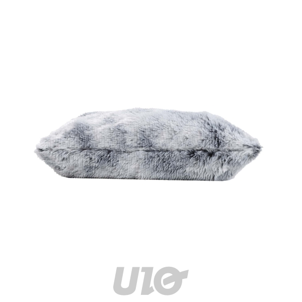 COUSSIN DEHOUSSABLE COMPRESSE 45 x 45 CM IMITATION FOURRURE ANTARTIC GRIS