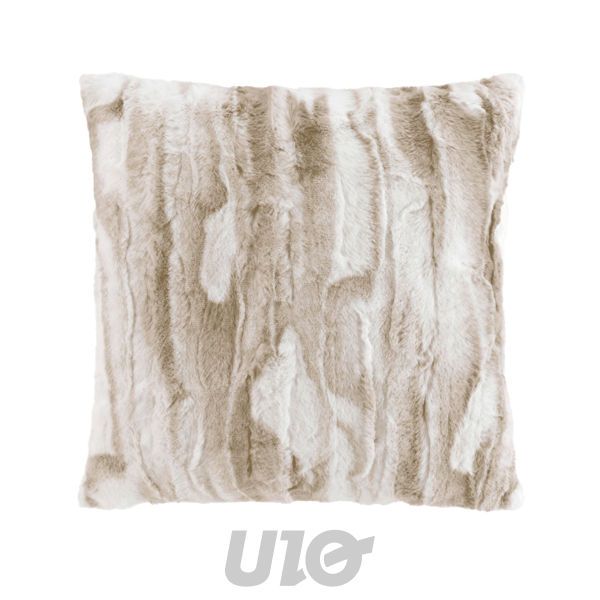 COUSSIN DEHOUSSABLE COMPRESSE 45 x 45 CM IMITATION FOURRURE/VELOURS CHEYENNE