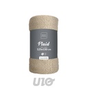 PLAID 125 x 150 CM BOUCLETTE UNIE WOOLY BEIGE