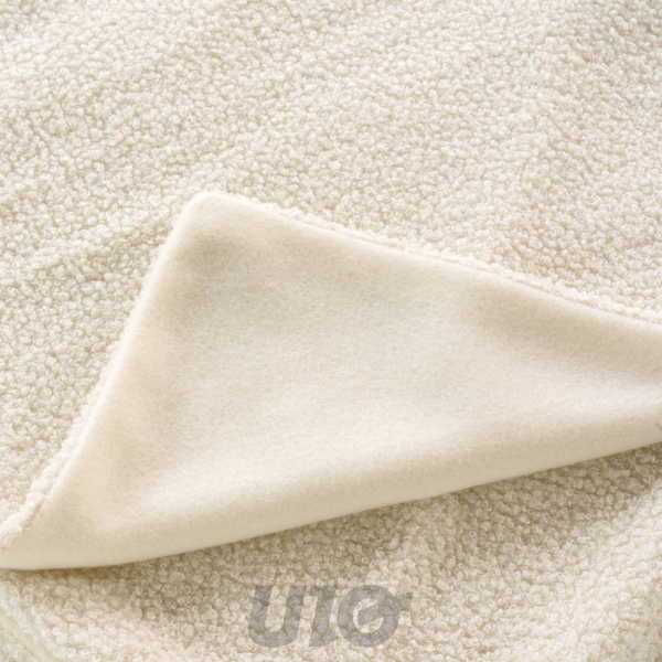 PLAID 125 x 150 CM BOUCLETTE UNIE WOOLY NATUREL