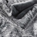 PLAID 180 x 220 CM IMITATION FOURRURE/POLAIRE ANTARTIC GRIS