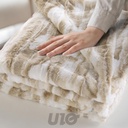 PLAID 180 x 220 CM IMITATION FOURRURE/SHERPA CHEYENNE