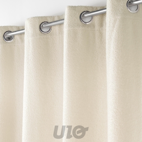 RIDEAU A OEILLETS 140 x 240 CM BOUCLETTE UNIE WOOLY NATUREL