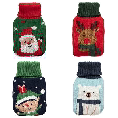 BOUILLOTTE CHAUFFERETTE PERSONNAGE DE NOËL - 7x12CM - 4 MODÈLES