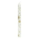 2 BOUGIES BÂTON IMPRIMÉES ÉTOILE - 144G - BLANC