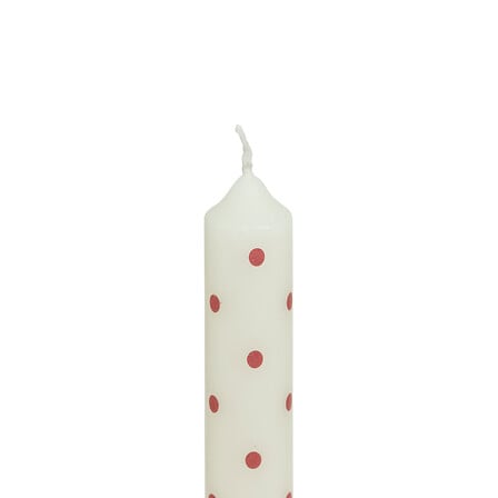 2 BOUGIES BÂTON IMPRIMÉES - 140G - ROUGE ET BLANC