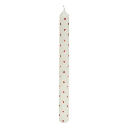 2 BOUGIES BÂTON IMPRIMÉES - 140G - ROUGE ET BLANC