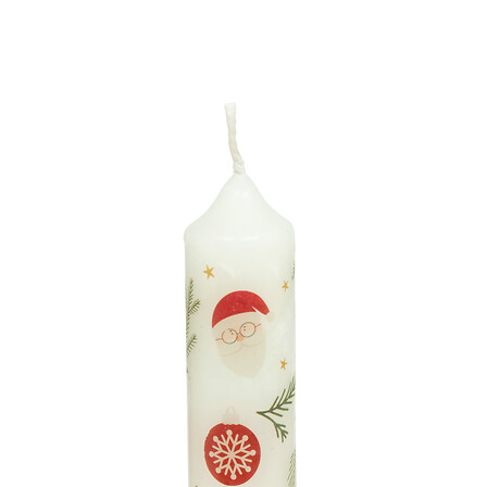2 BOUGIES BÂTON IMPRIMÉES PÈRE NOËL - 140G