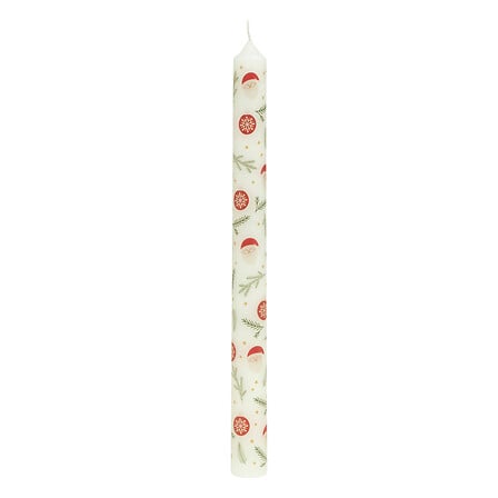 2 BOUGIES BÂTON IMPRIMÉES PÈRE NOËL - 140G