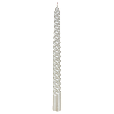 4 BOUGIES BÂTON PAILLETÉES OU TWIST - 48G - BLANC