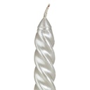 4 BOUGIES BÂTON PAILLETÉES OU TWIST - 48G - BLANC