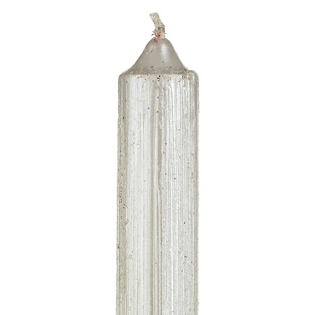 4 BOUGIES BÂTON PAILLETÉES OU TWIST - 48G - BLANC