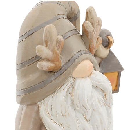 GNOME MARRON EN RÉSINE - H9,5CM -  2 MODÈLES