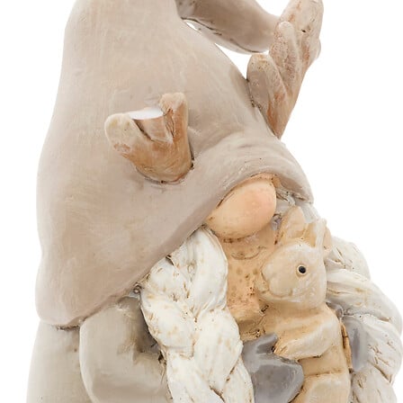 GNOME MARRON EN RÉSINE - H9,5CM -  2 MODÈLES