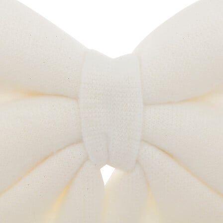 NŒUD DE DÉCORATION EN LAINE BLANC - 40X43CM