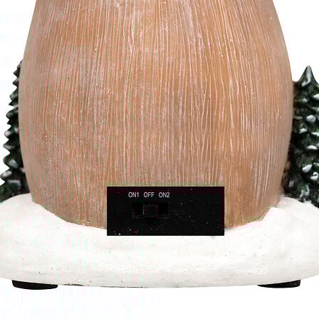 VILLAGE DE NOËL - MAISON CHAMPIGNON MUSICALE ET LUMINEUSE - 12 LEDS - AVEC MOUVEMENT - À 3 PILES AA INCLUSES