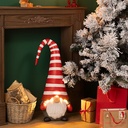 DÉCORATION INTÉRIEURE - GNOME LANTERNE EN MAGNÉSIE - 4 LEDS - L29,3xP23,7xH73CM - À 3 PILES AA NON INCLUSES