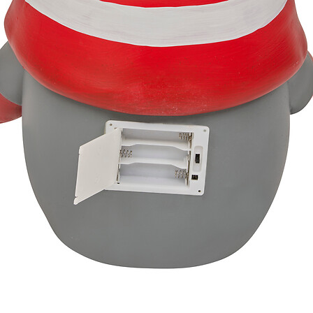 DÉCORATION INTÉRIEURE - GNOME LANTERNE EN MAGNÉSIE - 4 LEDS - L29,3xP23,7xH73CM - À 3 PILES AA NON INCLUSES