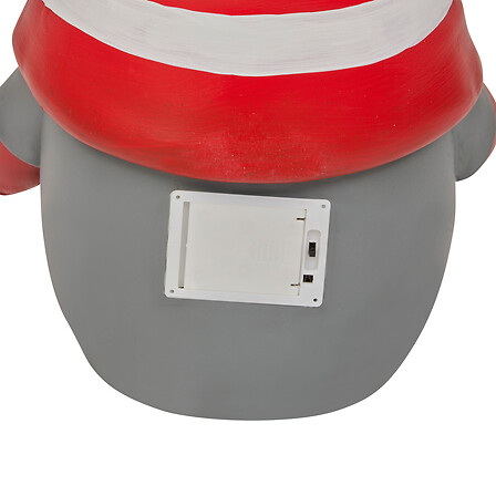 DÉCORATION INTÉRIEURE - GNOME LANTERNE EN MAGNÉSIE - 4 LEDS - L29,3xP23,7xH73CM - À 3 PILES AA NON INCLUSES