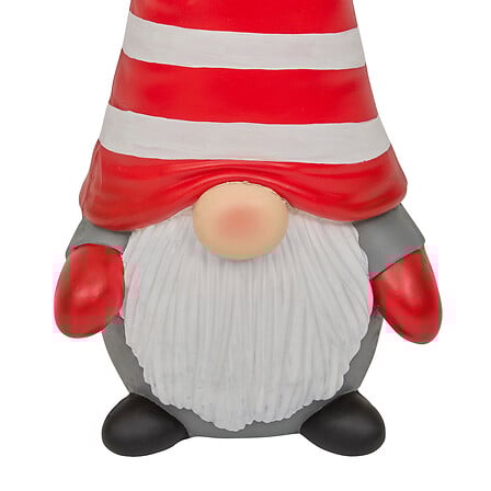 DÉCORATION INTÉRIEURE - GNOME LANTERNE EN MAGNÉSIE - 4 LEDS - L29,3xP23,7xH73CM - À 3 PILES AA NON INCLUSES