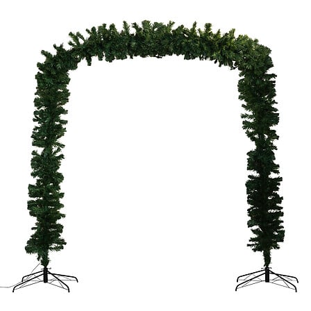 ARCHE EN BRANCHES DE SAPIN - LUMINEUSE - 136 LEDS - H240CM - BLANC CHAUD