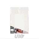 SET DE 12 DENTELLES EN PAPIER RECTANGLE 25*35CM BLANC